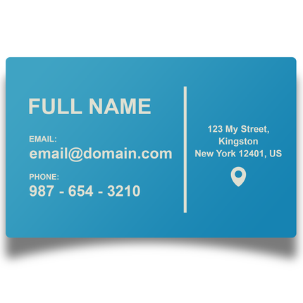 Personalized Metal Business Cards Engraved - 10 Pack, Black