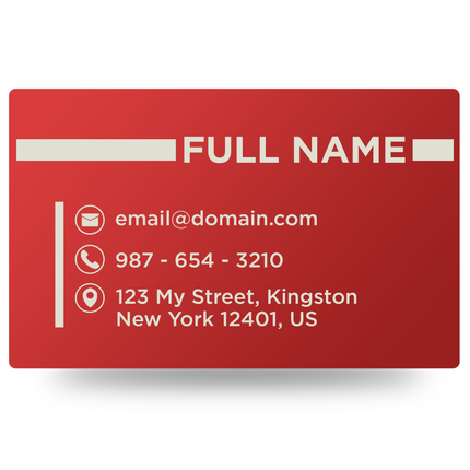 Personalized Metal Business Cards Engraved- 20 Pack, Black