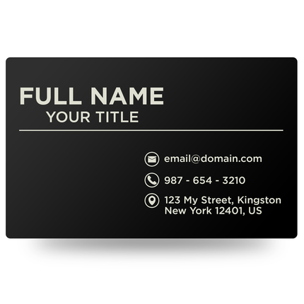 Engraved Metal Business Cards – Personalized Luxury Cards