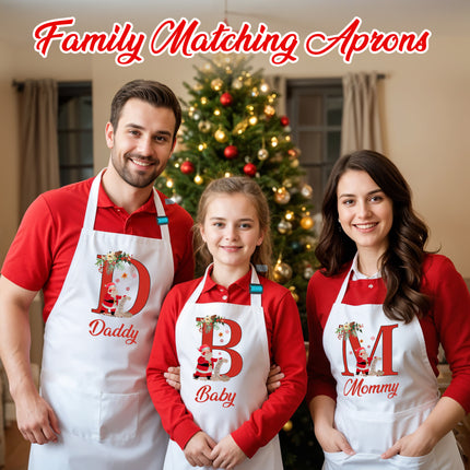 Custom Matching Aprons for Kids & Adults, Holiday Matching Aprons