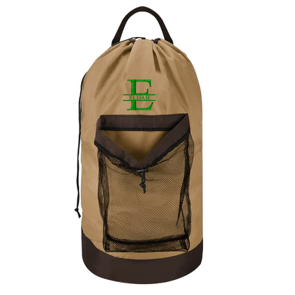 Split Monogram Embroidered Laundry Bag