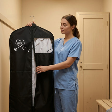 Personalized Garment bag for Hanging Clothes & Travel for Nurse