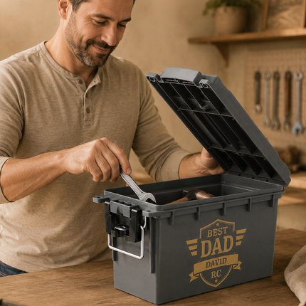 Personalized Ammo Box, Lockable Storage Box, Water and Dust Resistant