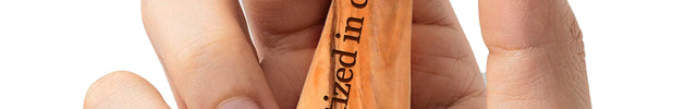 Personalized Olive Wood Cross with Engraved Name