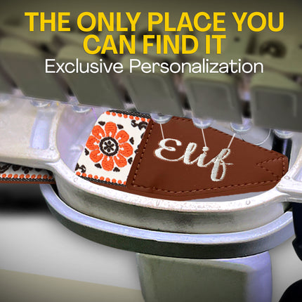 Personalized Embroidered Orange White Flower Camera Strap - Camera Strap for SLR/ DSLR
