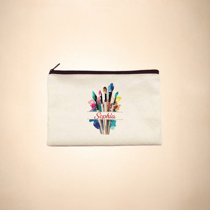 Personalized Paint Brush Pouch Holder for Kids Artists