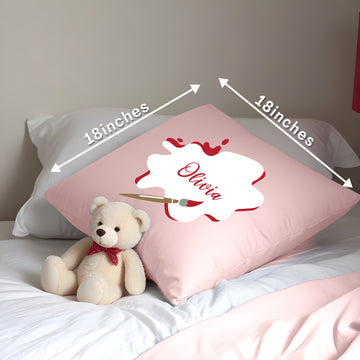 Custom Name Pillow Cover, Personalized Names Pillow case for Kids Toddler Room, Painting Customized Pillow Covers Kids Pillow Cover 18x18 Customized Throw Cushion Case Best Gifts for Boys & Girls
