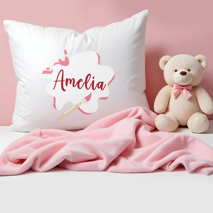 custom name pillow cover personalized names pillow case for kids toddler room painting customized pillow covers kids pillow cover 18x18 customized throw cushion case best gifts for boys girls