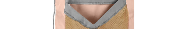 A pink personalized laundry bag with a mesh pocket, hanging shoulder strap, and custom text 'Olivia' printed on the front