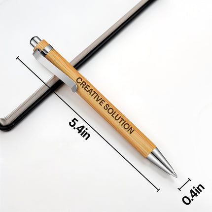 Personalized Wood Pen Set with Chrome Finish