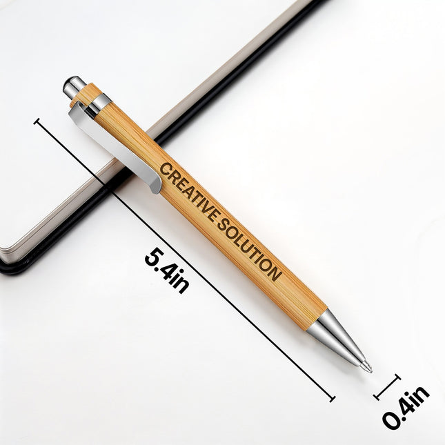 Personalized Wood Pen Set with Chrome Finish