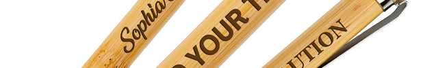 Personalized Wood Pen Set with Chrome Finish