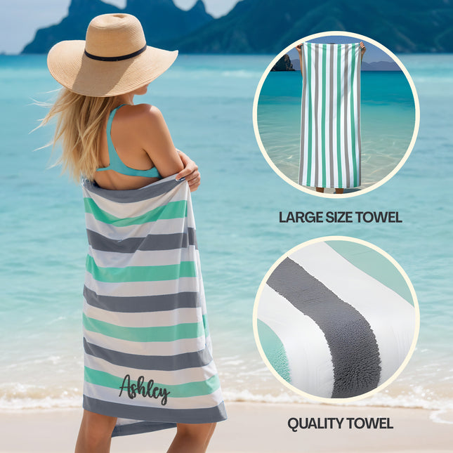 personalized beach towel large