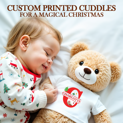 Personalized Teddy Bear with Custom Name for Christmas