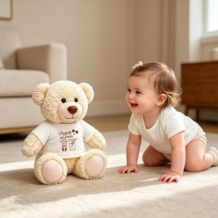 Personalized Baby Teddy Bear Custom Name Plush Keepsake