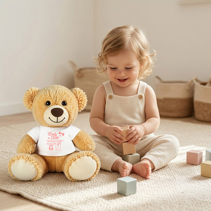 Personalized Baby Teddy Bear Custom Name Plush Keepsake