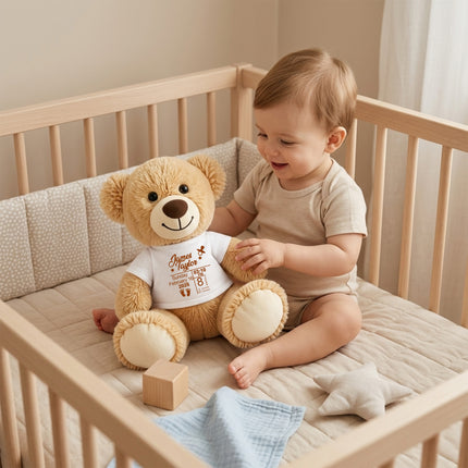 Personalized Baby Teddy Bear Custom Name Plush Keepsake