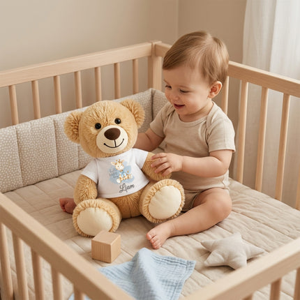Personalized Baby Teddy Bear Custom Name Plush Keepsake