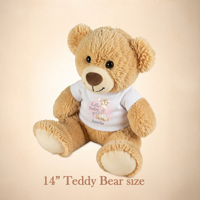 Personalized Baby Teddy Bear Custom Name Plush Keepsake