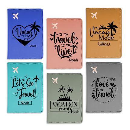 Personalized Green Passport Holder Cover Case
