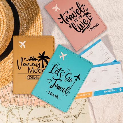 Personalized Green Passport Holder Cover Case