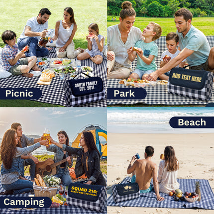 Bulk Personalized Picnic Blankets - 10 Pack