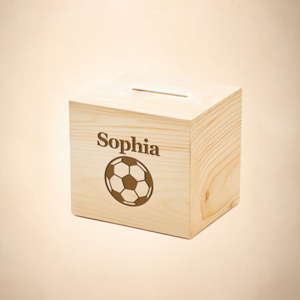 Personalized Wooden Piggy Bank with Custom Name