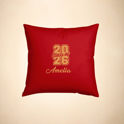 Custom Graduation Pillow Case, Class of 2026 with Name - 18x21