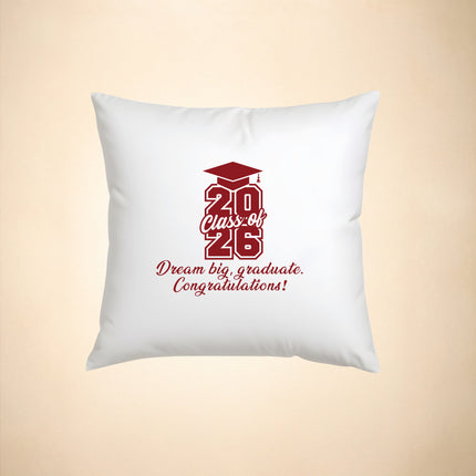 Custom Graduation Pillow Case, Class of 2026 with Name - 18x19