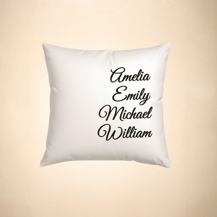 Customized Pillow Cover - Personalized Family Name - 18x18