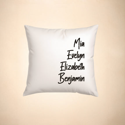 Customized Pillow Cover - Personalized Family Name - 18x18