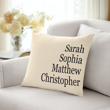 Customized Pillow Cover - Custom Pillow Case - Personalized Family Name - 18x18