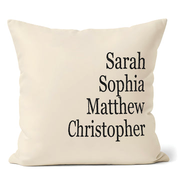 Customized Pillow Cover - Custom Pillow Case - Personalized Family Name - 18x18