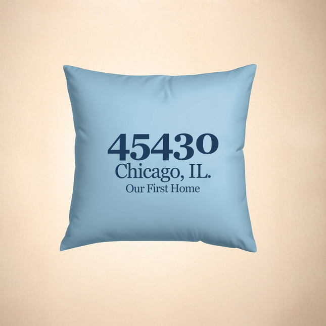 Personalized Zip Code Pillow Cover – Custom City & State