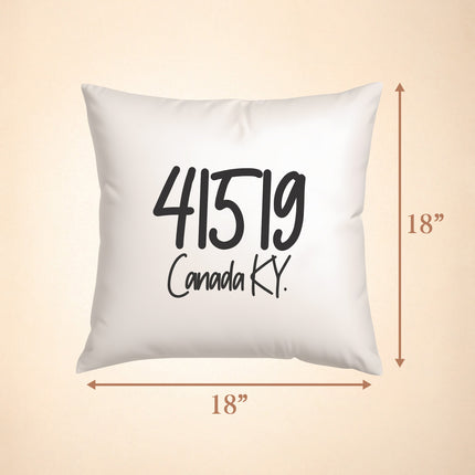 Personalized Zip Code Pillow Cover – Custom City & State