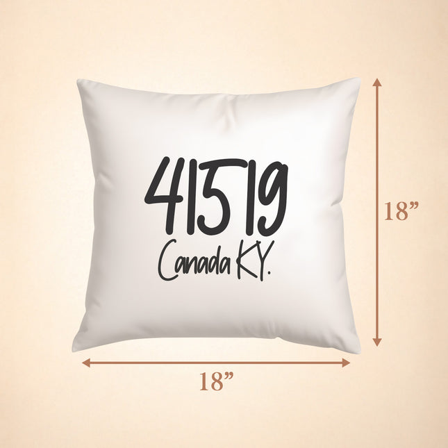 Personalized Zip Code Pillow Cover – Custom City & State