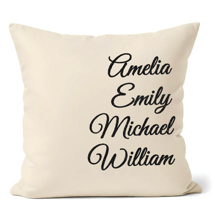 Customized Pillow Cover - Personalized Family Name - 18x18