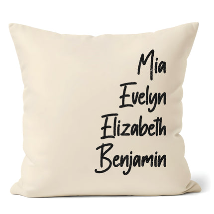 Customized Pillow Cover - Personalized Family Name - 18x18