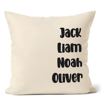 Customized Pillow Cover - Personalized Family Name - 18x18