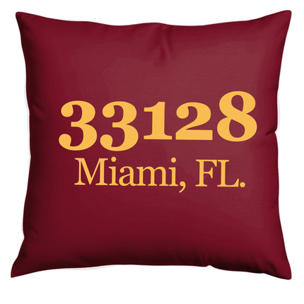 Personalized Zip Code Throw Pillow Cover 18x18 Inch