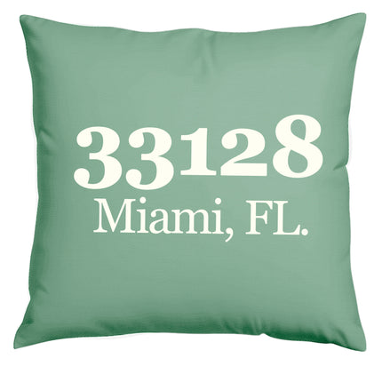 Personalized Zip Code Throw Pillow Cover 18x18 Inch