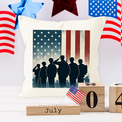 Personalized Memorial Day Soldier Pillowcase