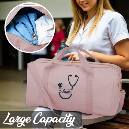 Personalized Duffle Bag with Name for Nurse