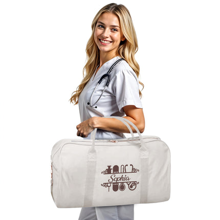 Personalized Duffle Bag with Name for Nurse