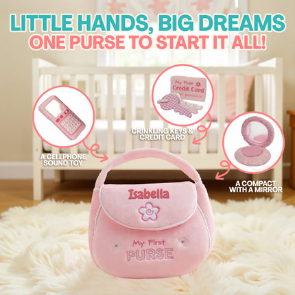 Personalized Plush Makeup Bag and 5 Soft Toys