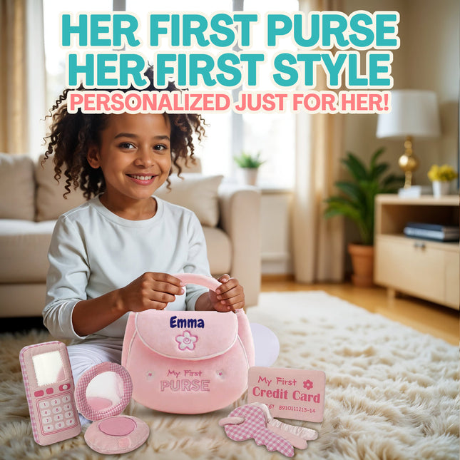 Personalized Plush Makeup Bag and 5 Soft Toys