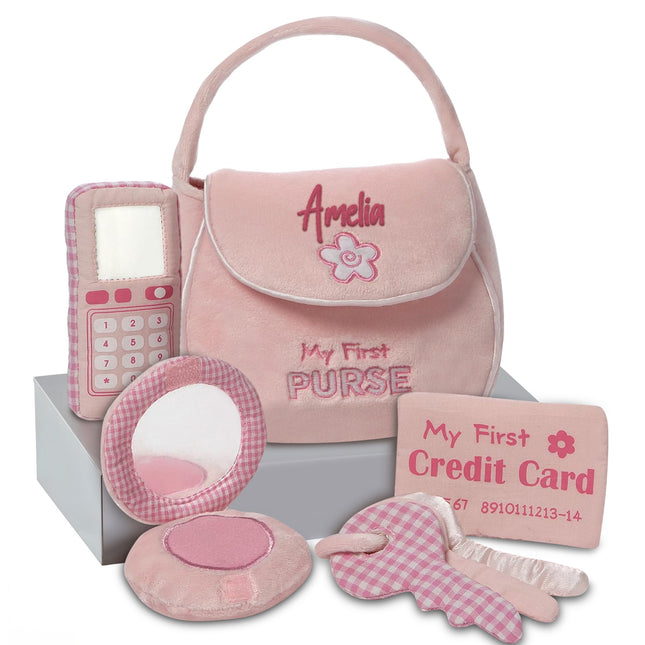 Personalized Plush Makeup Bag and 5 Soft Toys