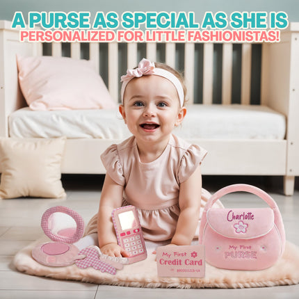 Personalized Plush Makeup Bag and 5 Soft Toys