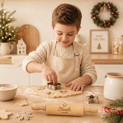 Custom Engraved Rolling Pin – Personalized  Wooden Dough Roller