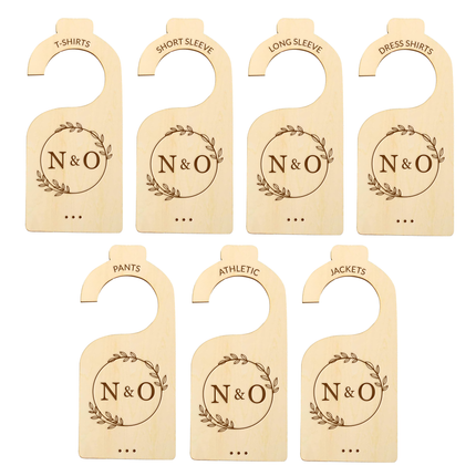 Personalized Wooden Closet Dividers - 7 pack